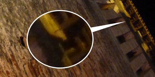 Il disturbo in un'immagine scattata in condizioni di luce scarsa con sensibilità ISO elevata su una fotocamera digitale compatta