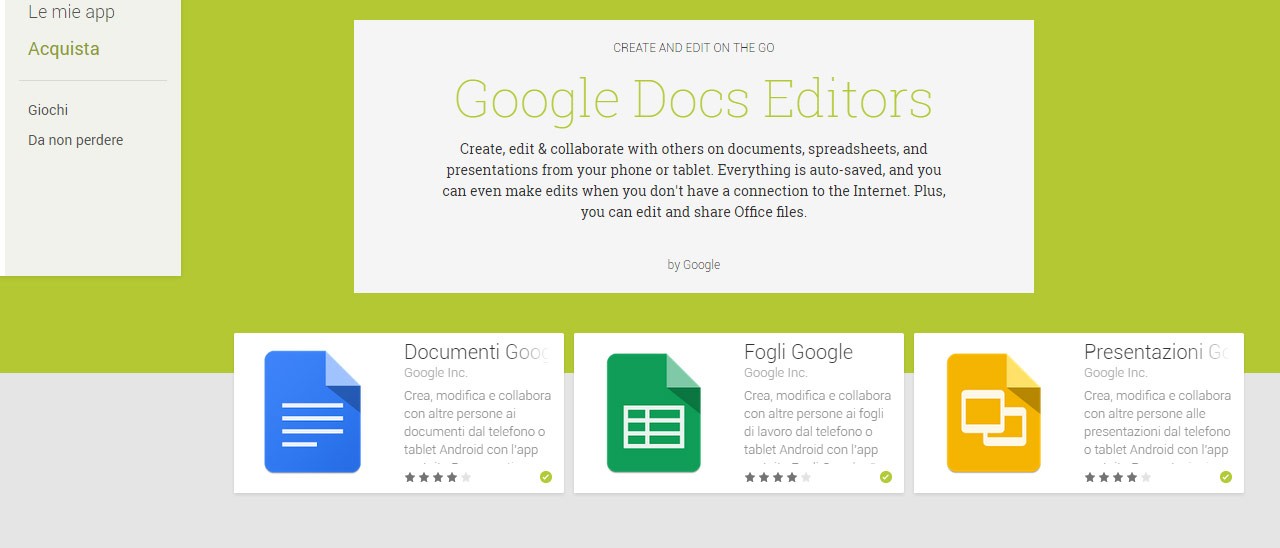 Aggiornamenti per le app di Google Drive e Maps