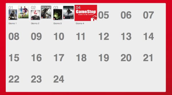 calendario dell'avvento gamestop