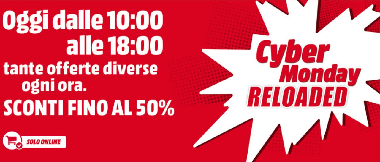 Mediaworld Cyber Monday Reloaded, sconti al 50%