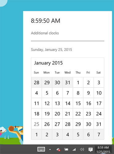 Windows 10 - Nuovo calendario