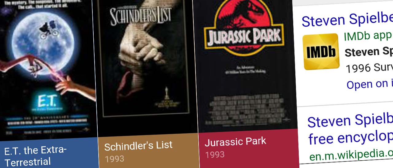 Ricerca Google: Material Design per film e attori