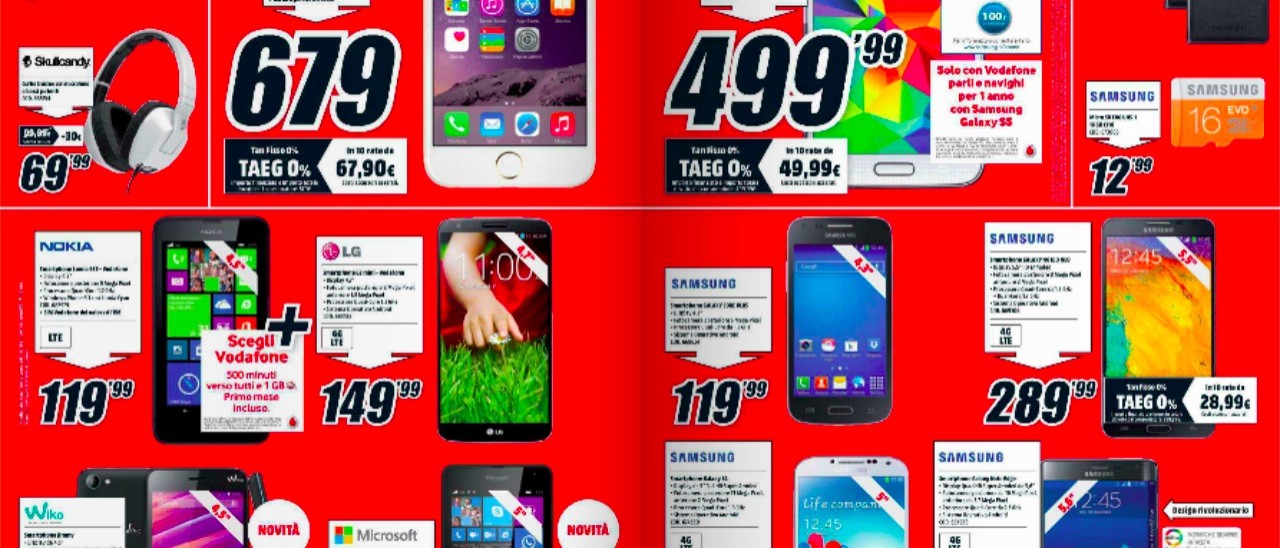 Volantino Mediaworld: LG G2 mini a 149 euro