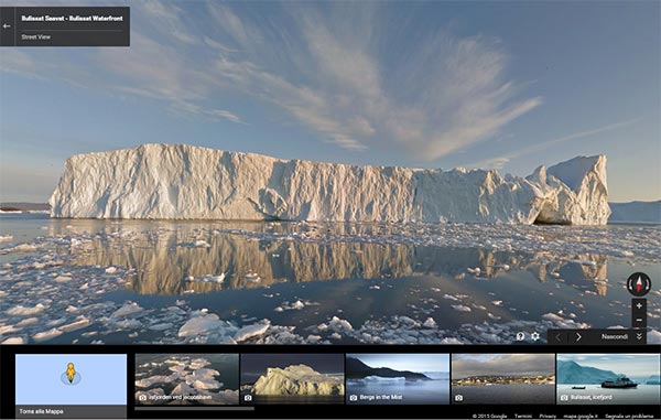 L'iceberg Ilulissat fotografato dal team di Google Maps per Street View