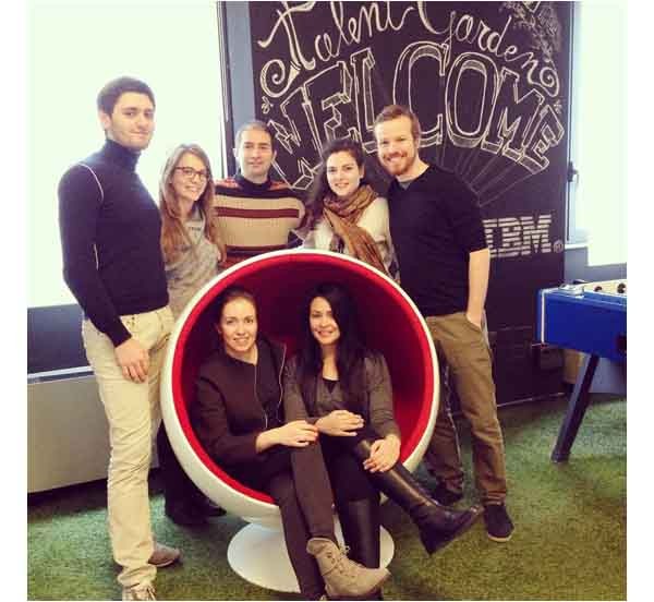 Il team di TAG a Barcellona. Il primo a sinistra è Davide Dattoli, CEO del network di coworking di startup digitali nato a Brescia. 