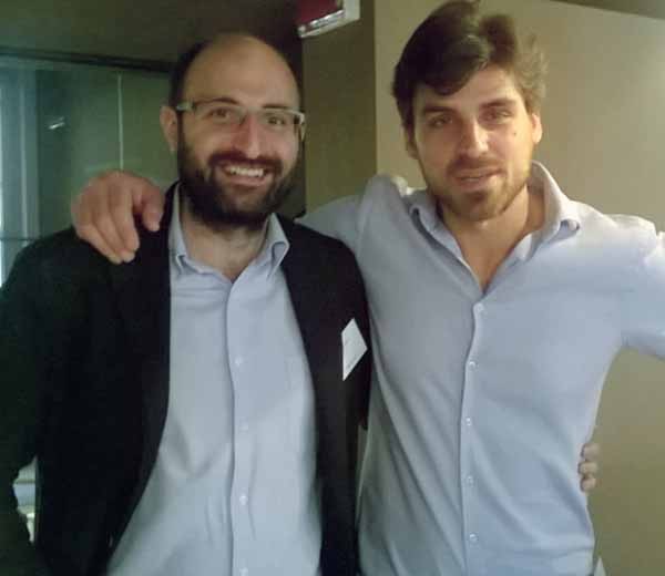 Da sinistra: Federico Bianchi, ceo di SmartWorking srl, e Michele Barbieri, di Halldis, la società che ha realizzato Copernico. Nella giornata del lavoro agile promossa dal Comune di Milano hanno aderito aprendo le porte dello spazio di coworking e tutte le sale di lavoro, previa una semplice iscrizione gratuita. Hanno partecipato ottanta imprese e un numero imprecisato di liberi professionisti, giornalisti compresi.