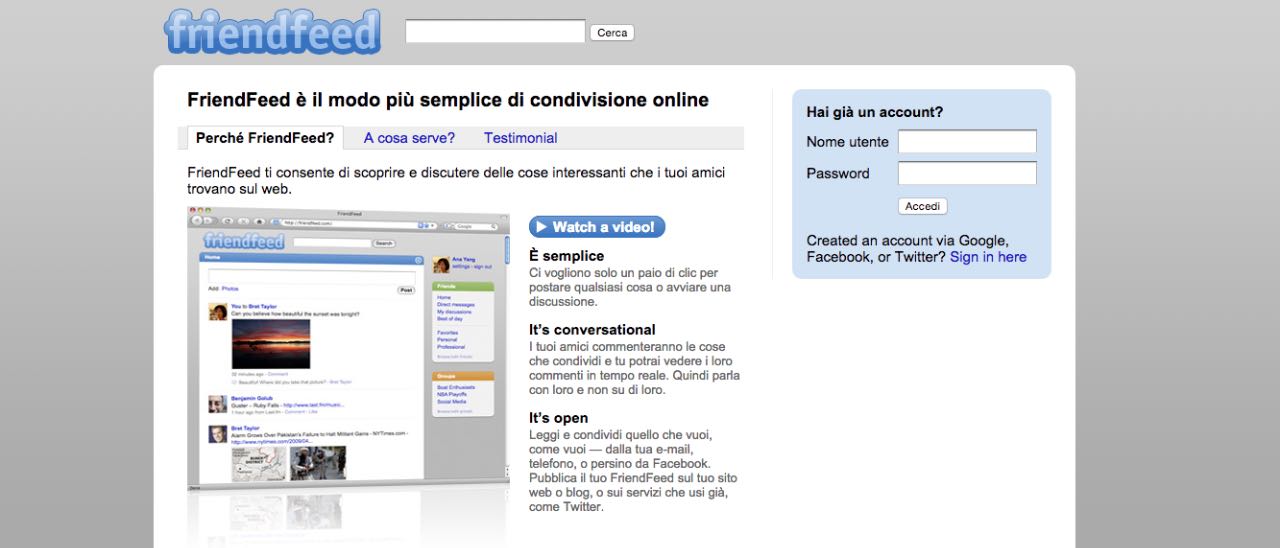 Facebook spegne FriendFeed il 9 aprile