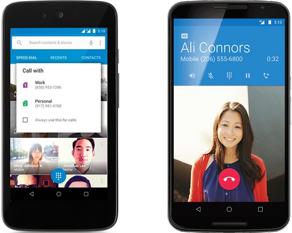 Le novità di Android 5.1 Lollipop: supporto nativo al dual SIM e telefonate con audio HD
