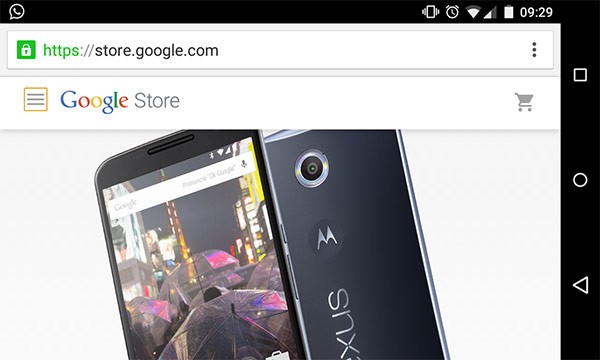 La versione mobile del nuovo Google Store online