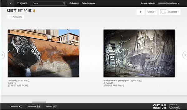 Le opere della Street Art Rome su Google Cultural Institute