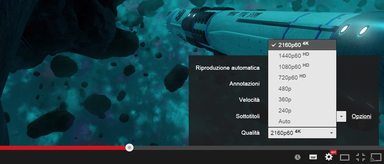 YouTube, al via i test per i video 4K a 60 fps