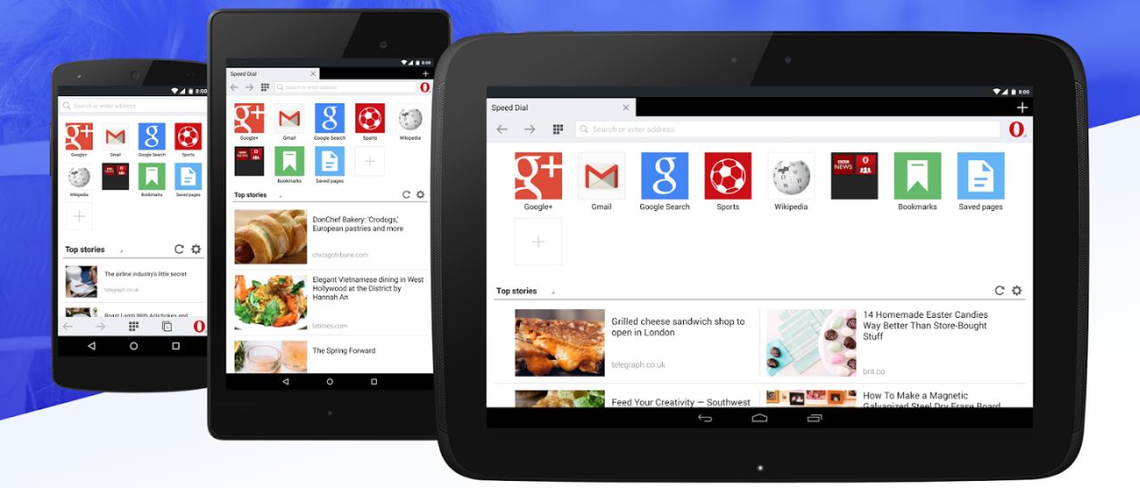 Opera Mini 8, nuova interfaccia su Android