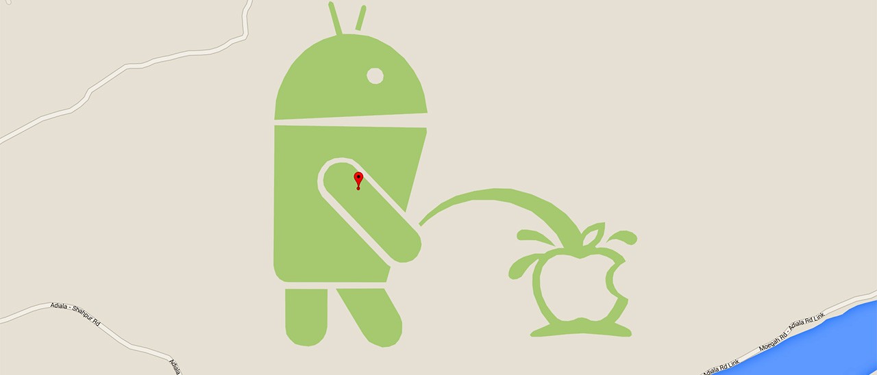 Google Maps, irriverente easter egg contro Apple (up.)
