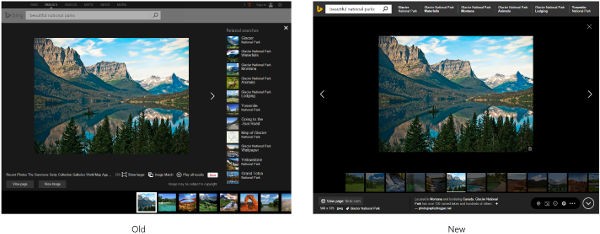 Bing Immagini: prima e dopo