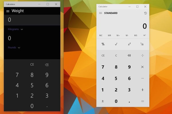 Nuova app calcolatrice in Windows 10