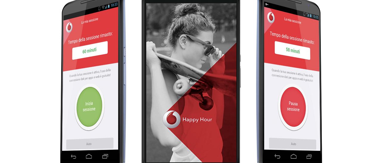 Vodafone Happy Hour: internet illimitato in un'app
