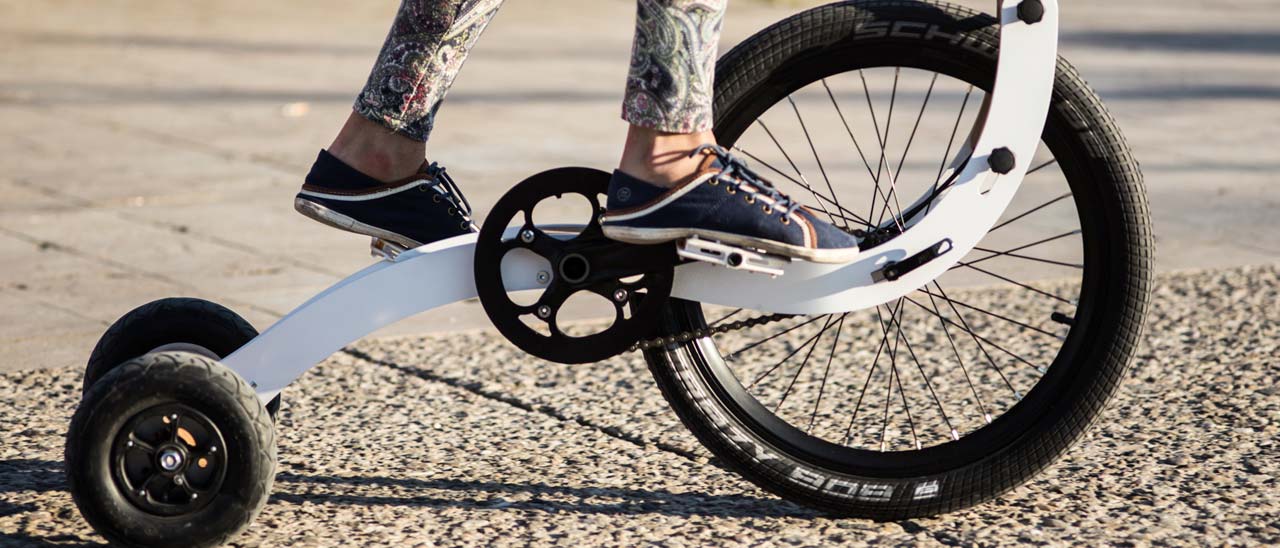 Halfbike II, metà bici e metà skateboard