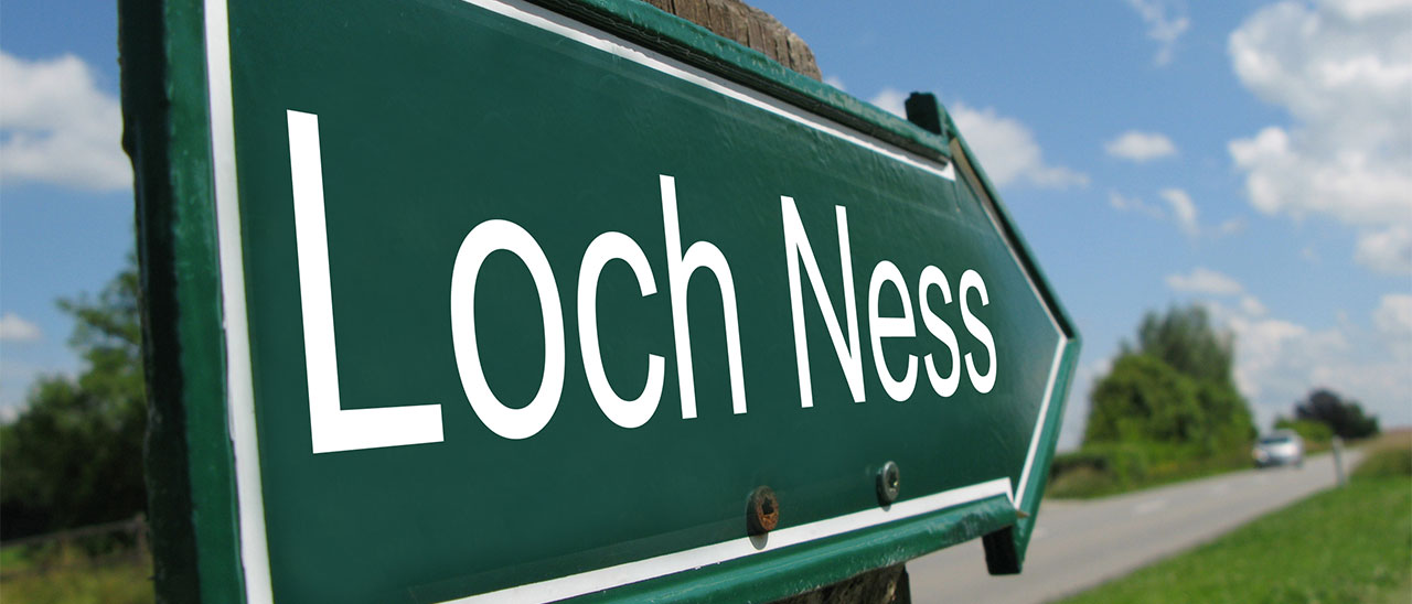 Un doodle per la foto del mostro di Loch Ness