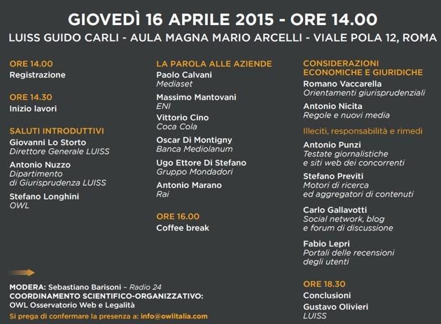 Osservatorio Web e legalità: il programma