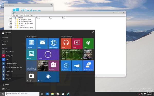 Windows 10, build 10056