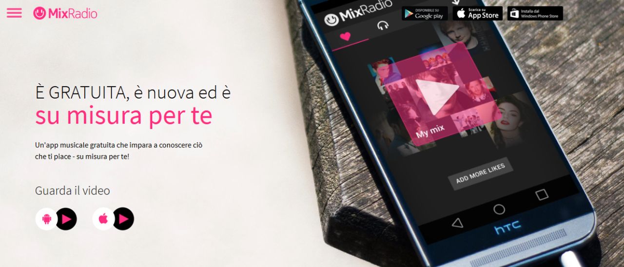 MixRadio arriva su iOS e Android