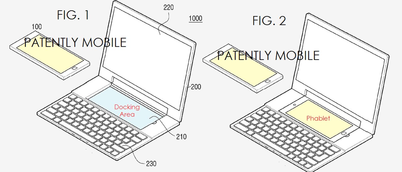 Samsung brevetta un ibrido laptop-phablet dual OS