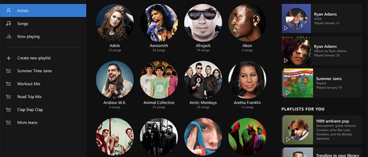 Windows 10: Microsoft modifica l'app Musica