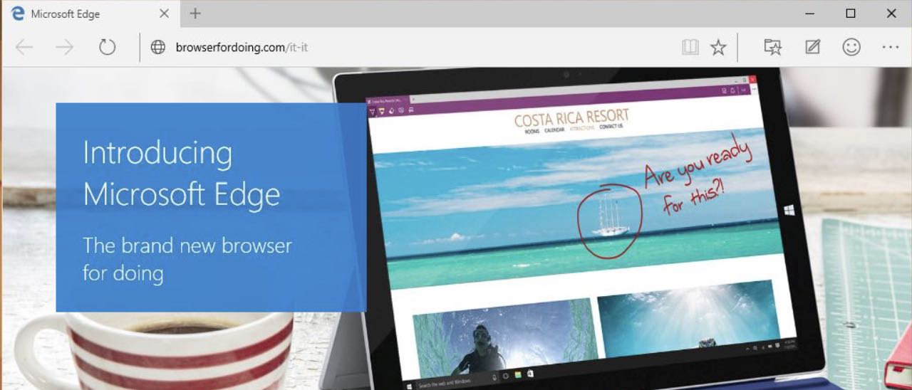 Edge, le estensioni solo nel 2016 con Redstone