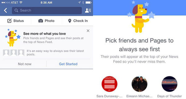 Facebook, personalizzazione del News Feed