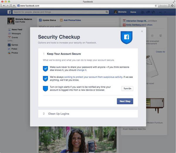 Facebook Security Checku