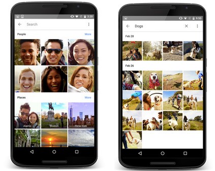 L'interfaccia della nuova applicazione Google Foto