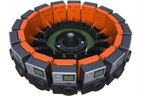 Prototipo di videocamera a 16 obiettivi basata sulla tecnologia JUMP di Google