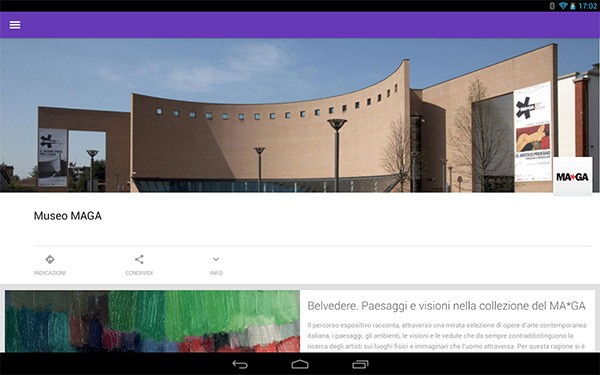 L'applicazione Android dedicata al Museo MAGA
