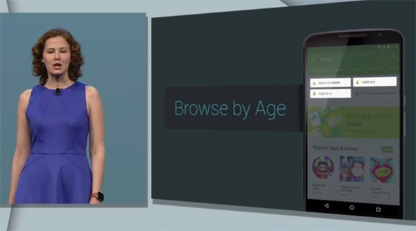 Le applicazioni e i giochi di Play Store saranno elencati all'interno di categorie in base all'età