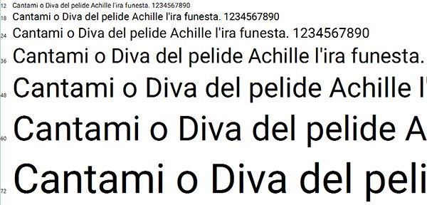 Un'anteprima di Roboto (regular), il font di Google da oggi diventato open source