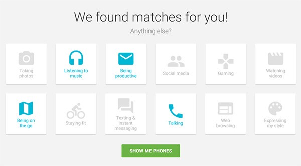 Android, Which One, il tool di Google per scegliere lo smartphone