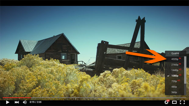 Uno dei primi video 8K comparsi su YouTube