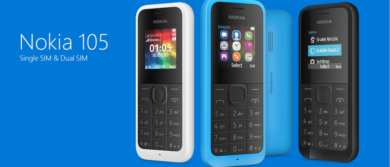 Microsoft annuncia i nuovi Nokia 105 e 105 Dual SIM