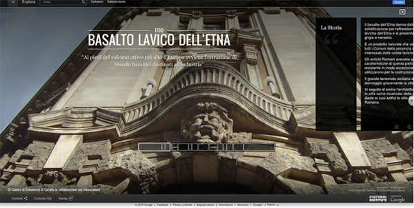 La mostra "Basalto Lavico dell'Etna" su Google Cultural Institute