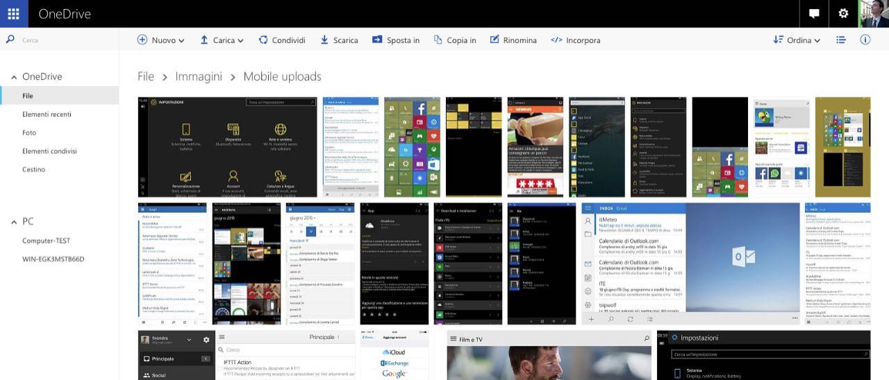 Il nuovo OneDrive per il Web