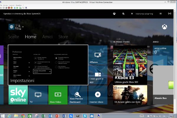 Xbox One, streaming dei giochi su Windows 10