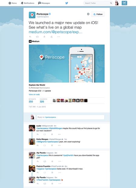 Twitter, nuova gestione conversazioni