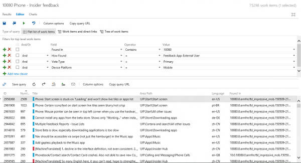 Windows Insider, gestione feedback