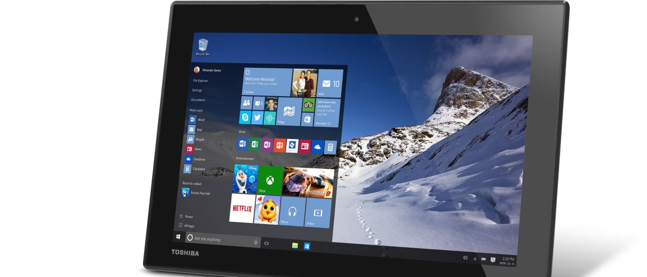 Toshiba Encore 10, tablet con Windows 10