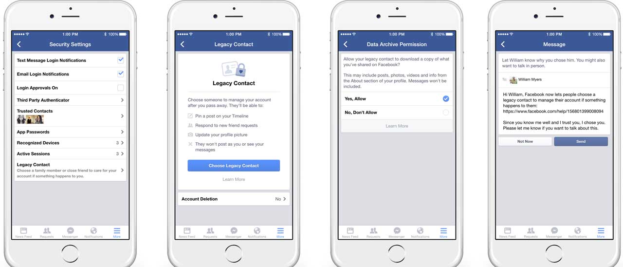 Arriva il contatto erede su Facebook