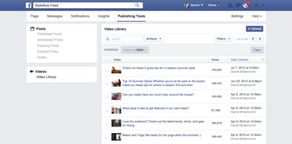 Facebook, nuova gestione dei video nelle Pagine