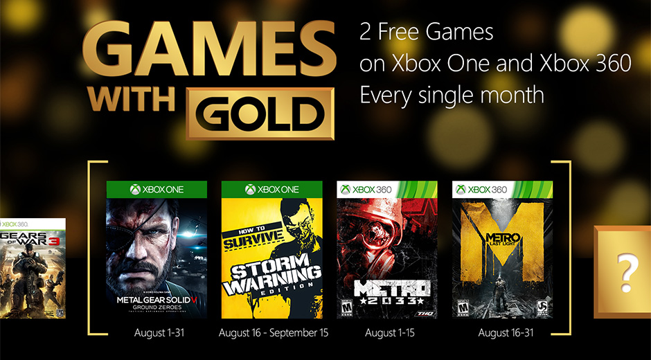 Games With Gold: svelati i titoli gratuiti di Agosto 2015
