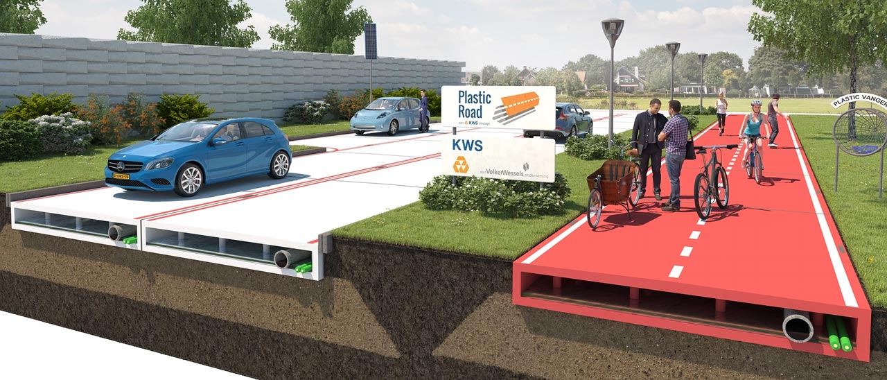 Una strada di plastica riciclata per l'Olanda
