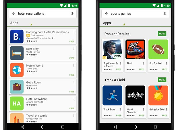 Google Play: arrivano le inserzioni sponsorizzate nei risultati delle ricerche