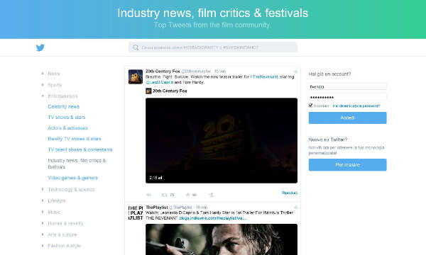 Twitter, nuova home page
